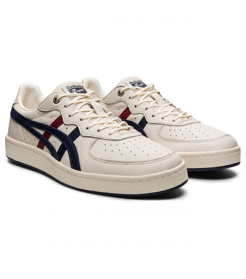 Men's Onitsuka Tiger Gsm Sd Sneakers Cream / Navy | 35670-LZAB