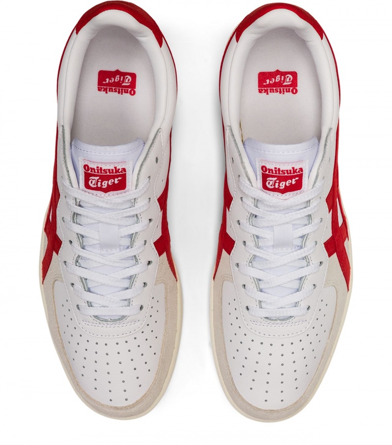 Men's Onitsuka Tiger Gsm Sneakers White / Red | 90173-LZPH