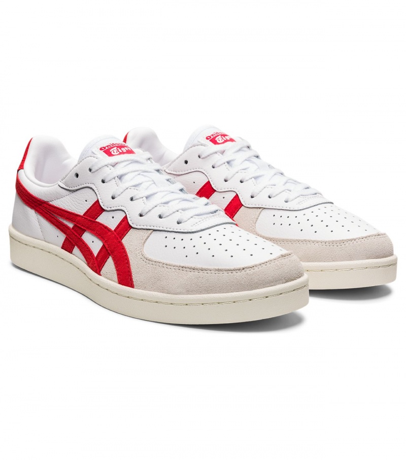 Men's Onitsuka Tiger Gsm Sneakers White / Red | 90173-LZPH