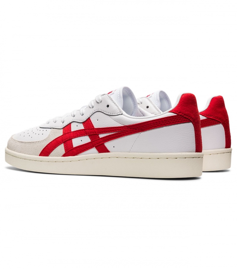 Men's Onitsuka Tiger Gsm Sneakers White / Red | 90173-LZPH