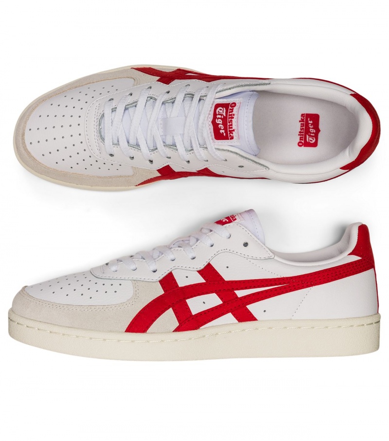 Men's Onitsuka Tiger Gsm Sneakers White / Red | 90173-LZPH