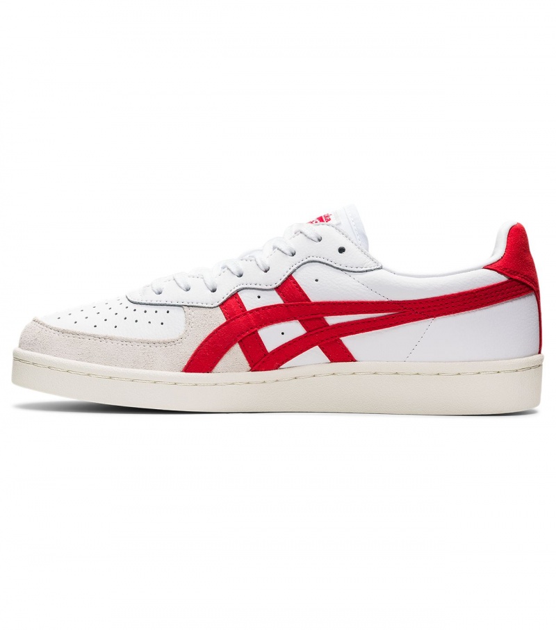 Men's Onitsuka Tiger Gsm Sneakers White / Red | 90173-LZPH