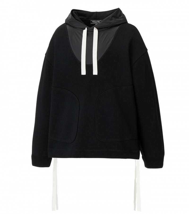 Men's Onitsuka Tiger Hoodie Black | 02195-NCKL