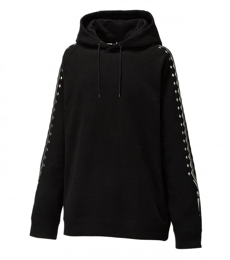 Men's Onitsuka Tiger Hoodie Black / White | 68752-AVLG