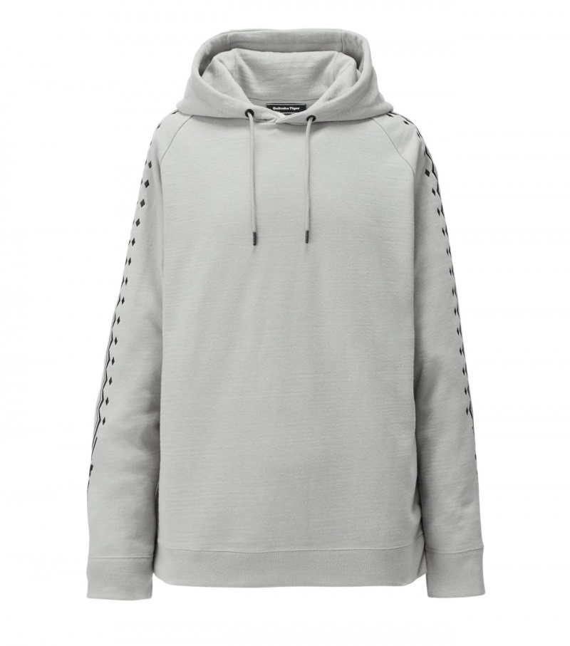 Men\'s Onitsuka Tiger Hoodie Grey / Black | 58743-VYKW