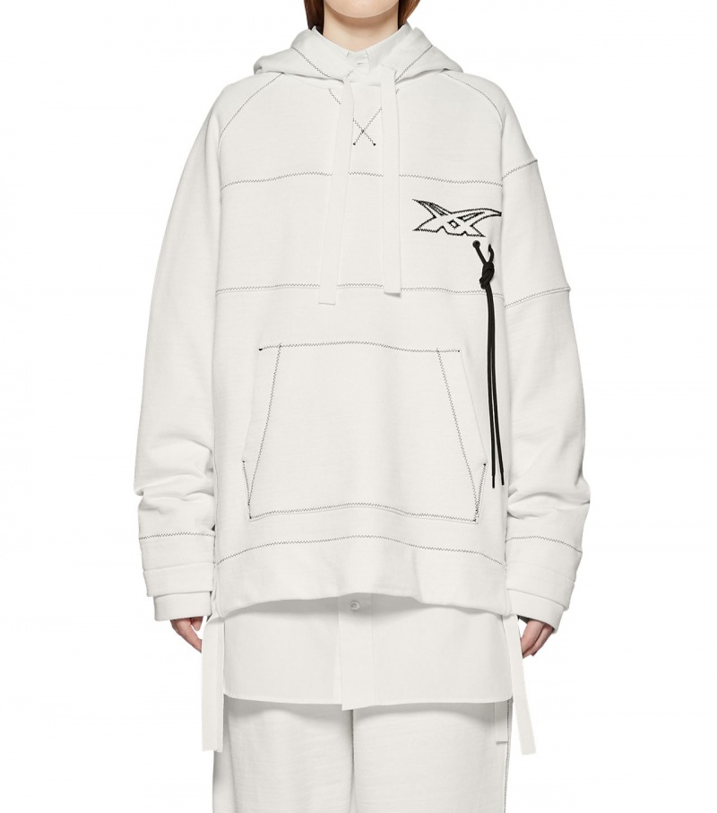 Men's Onitsuka Tiger Hoodie White | 29518-LRKZ