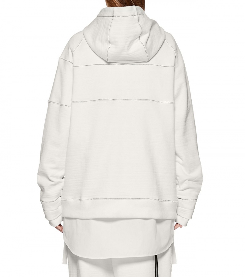 Men's Onitsuka Tiger Hoodie White | 29518-LRKZ