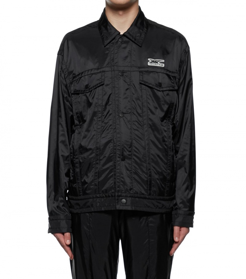 Men's Onitsuka Tiger Jackets Black | 20954-LBKR