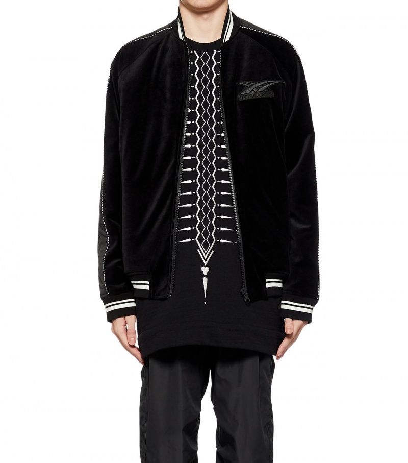 Men's Onitsuka Tiger Jackets Black | 91708-NFHQ