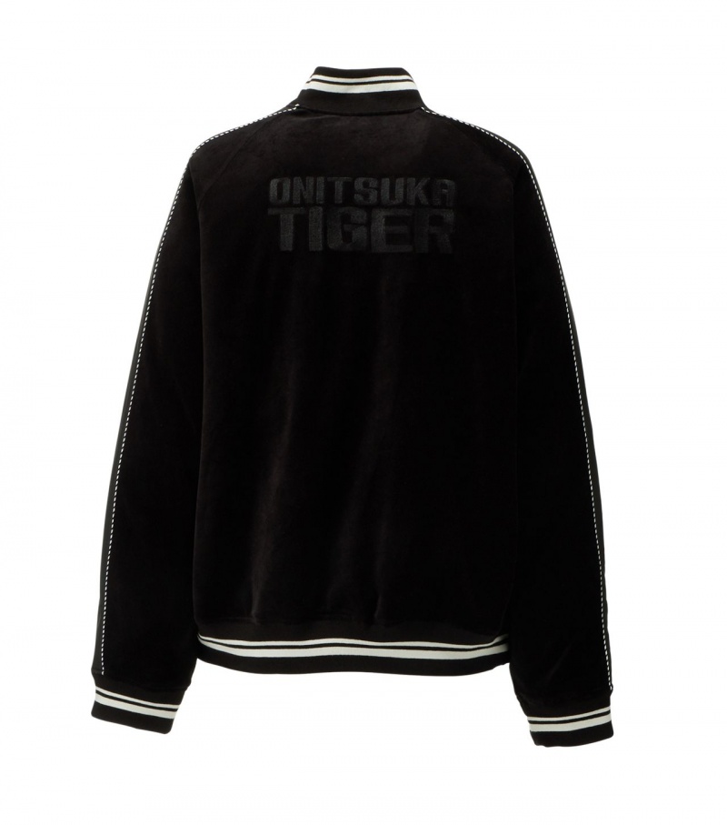 Men's Onitsuka Tiger Jackets Black | 91708-NFHQ