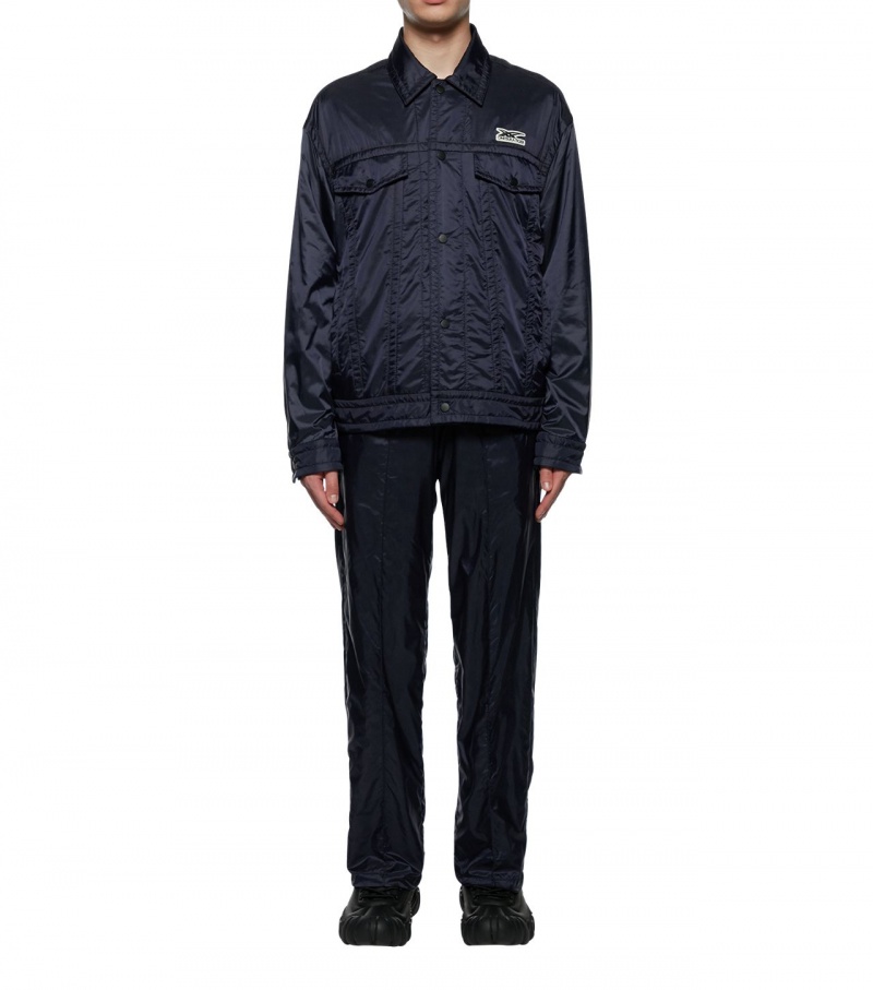 Men's Onitsuka Tiger Jackets Navy | 91820-EYKF