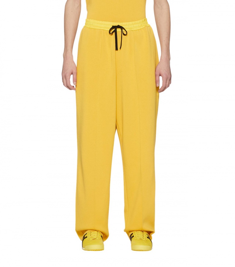 Men's Onitsuka Tiger Knit Pants Yellow | 12967-MWCH