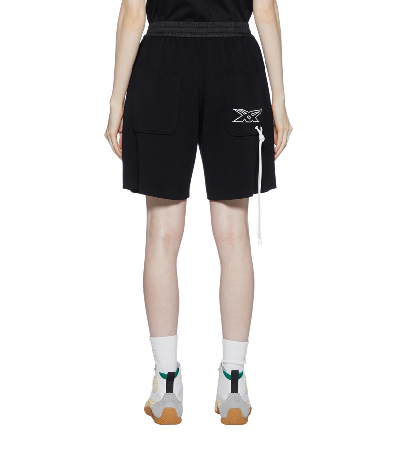 Men's Onitsuka Tiger Knit Shorts Black | 78294-OIJZ