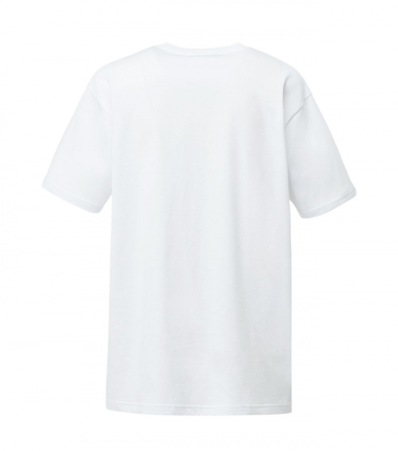 Men's Onitsuka Tiger Logo Graphic T T Shirts White / Silver | 84205-UGNI