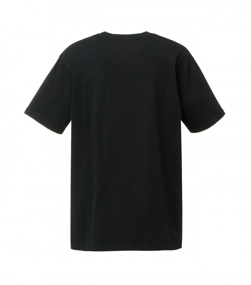 Men's Onitsuka Tiger Logo T Shirts Black / Silver | 87654-RZFQ