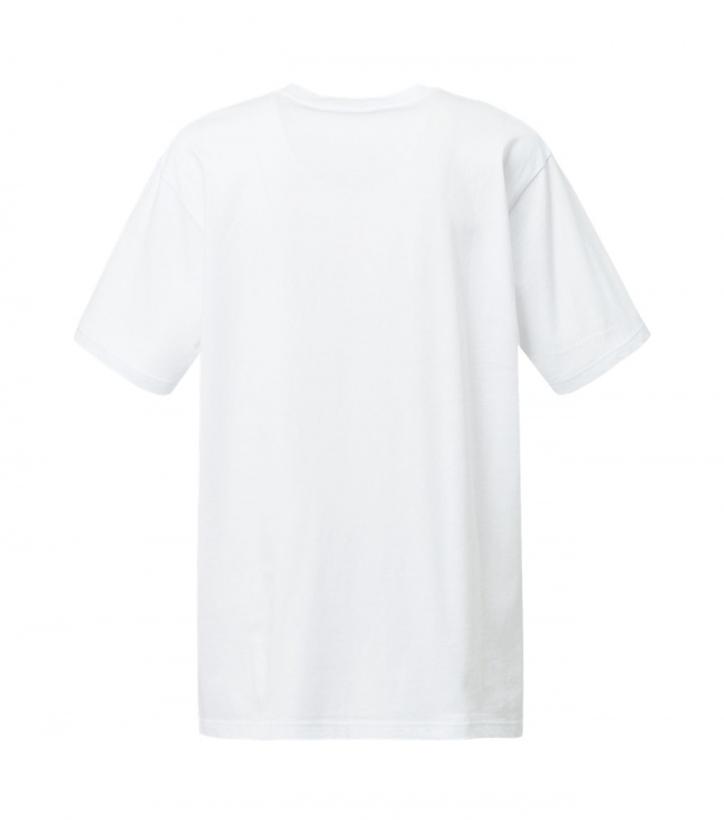 Men's Onitsuka Tiger Logo T Shirts White / Black | 47862-ZEWX