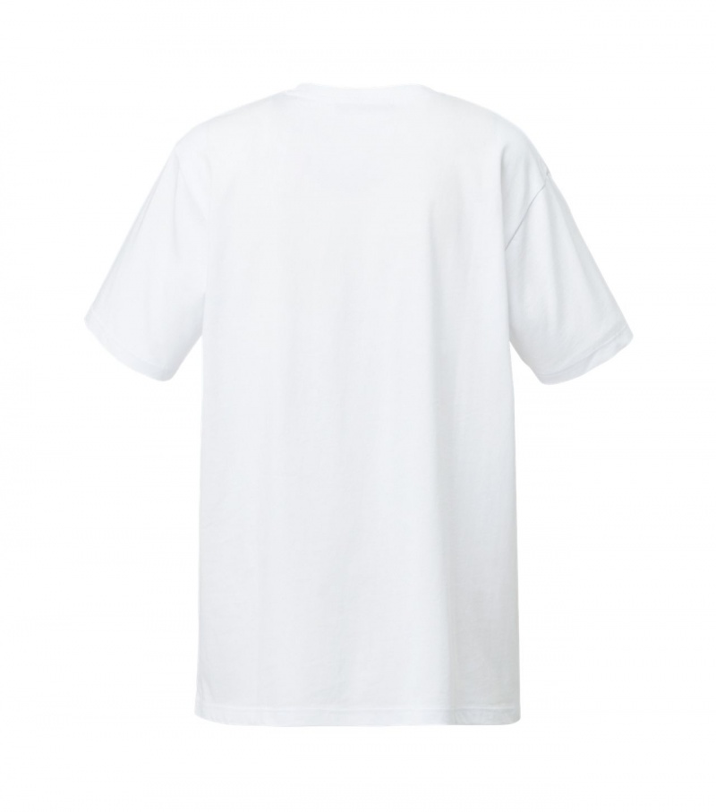 Men's Onitsuka Tiger Logo T Shirts White / Red | 01287-PGEZ