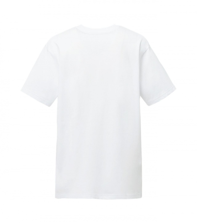 Men's Onitsuka Tiger Logo T Shirts White / Gold | 84715-MSFJ