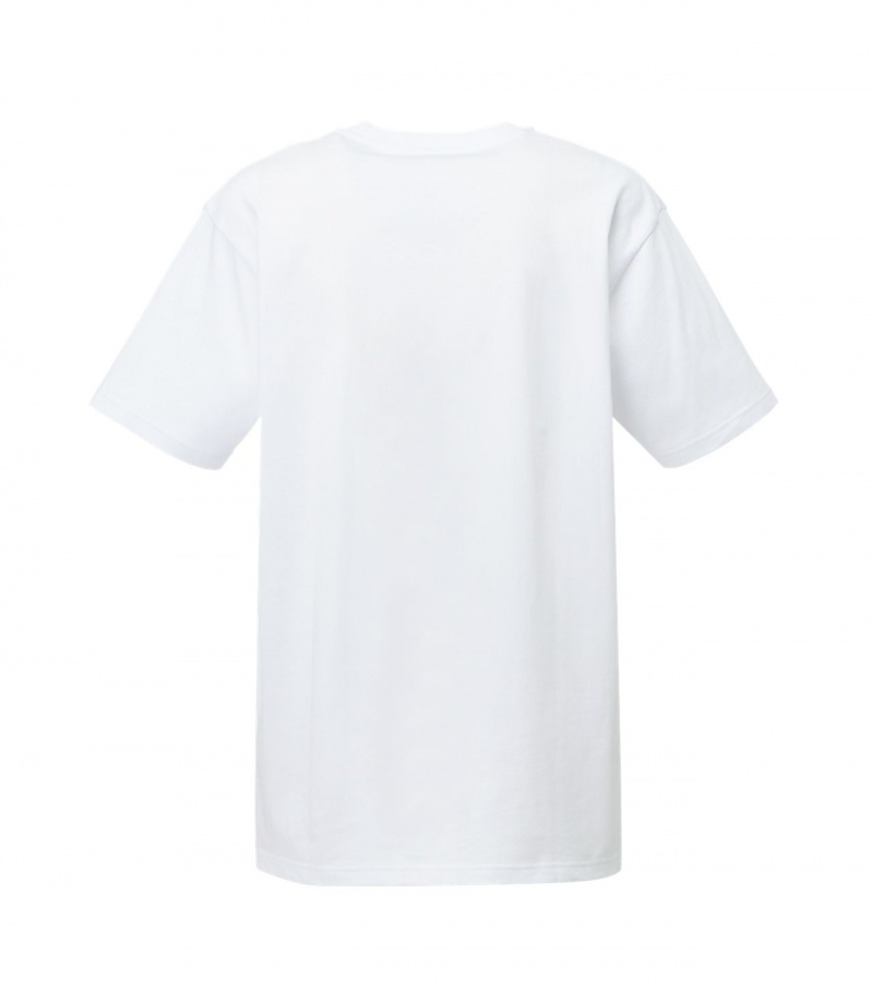 Men's Onitsuka Tiger Logo T Shirts White / Silver | 09472-QKJE