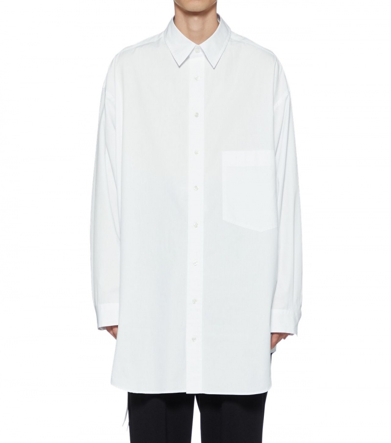 Men's Onitsuka Tiger Ls Shirts White | 82967-GXEV