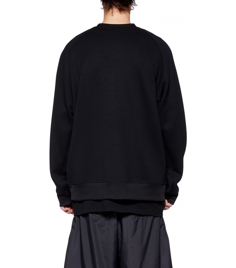 Men's Onitsuka Tiger Ls Tops Black | 03295-IZDJ