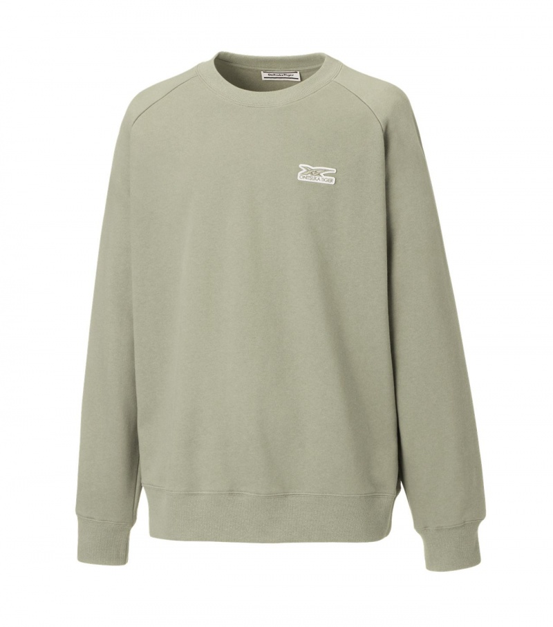 Men's Onitsuka Tiger Ls Tops Khaki | 25473-KSZC