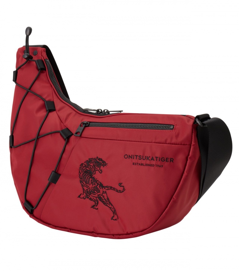 Men's Onitsuka Tiger Messenger Bag Bags Red | 28361-ZRAB