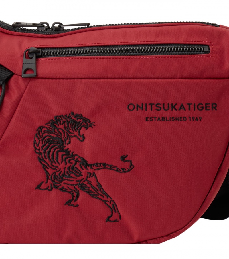 Men's Onitsuka Tiger Messenger Bag Bags Red | 28361-ZRAB