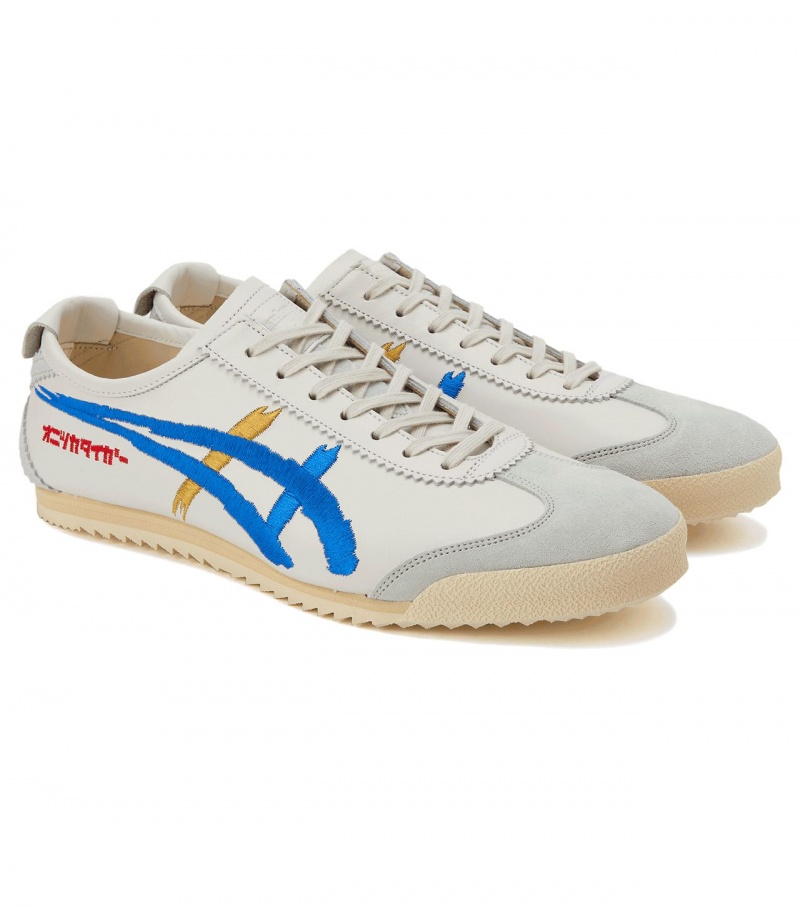 Men's Onitsuka Tiger Mexico 66 Deluxe Nm Mexico 66 White / Blue | 63271-NZFS