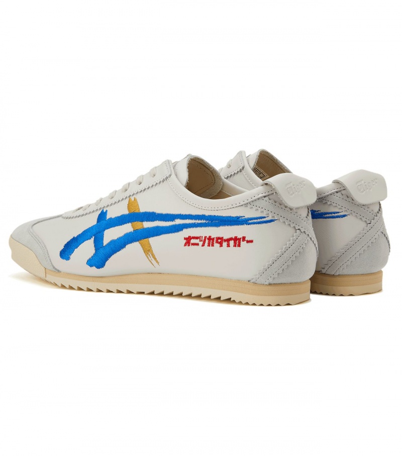 Men's Onitsuka Tiger Mexico 66 Deluxe Nm Mexico 66 White / Blue | 63271-NZFS