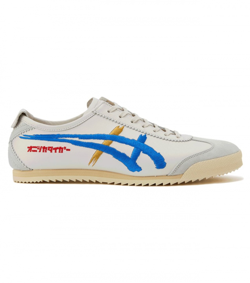 Men\'s Onitsuka Tiger Mexico 66 Deluxe Nm Mexico 66 White / Blue | 63271-NZFS