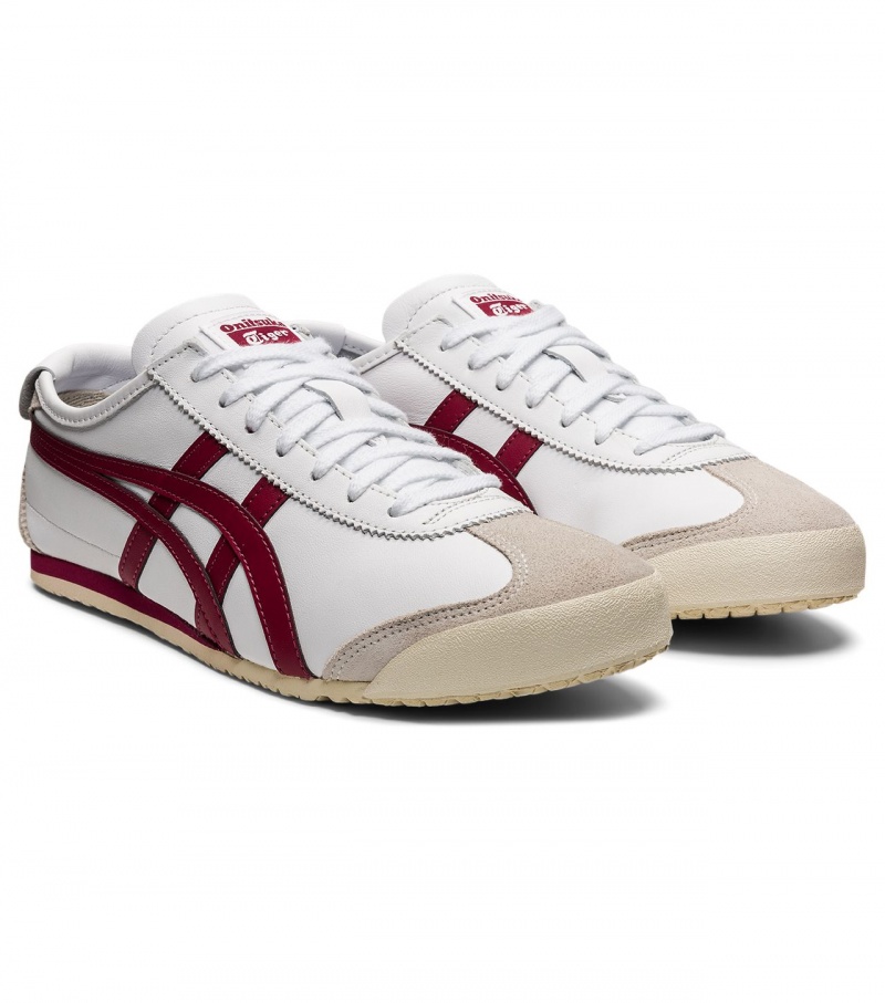 Men's Onitsuka Tiger Mexico 66 Mexico 66 White / Burgundy | 83149-ZQFB