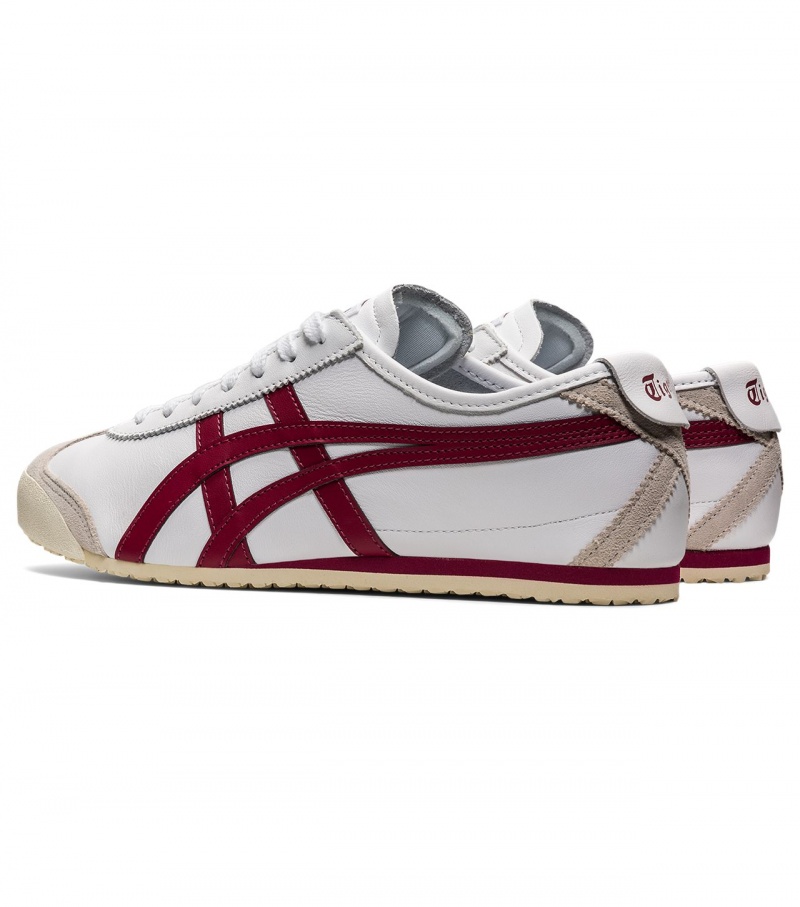 Men's Onitsuka Tiger Mexico 66 Mexico 66 White / Burgundy | 83149-ZQFB