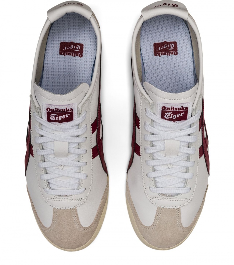 Men's Onitsuka Tiger Mexico 66 Mexico 66 White / Burgundy | 83149-ZQFB