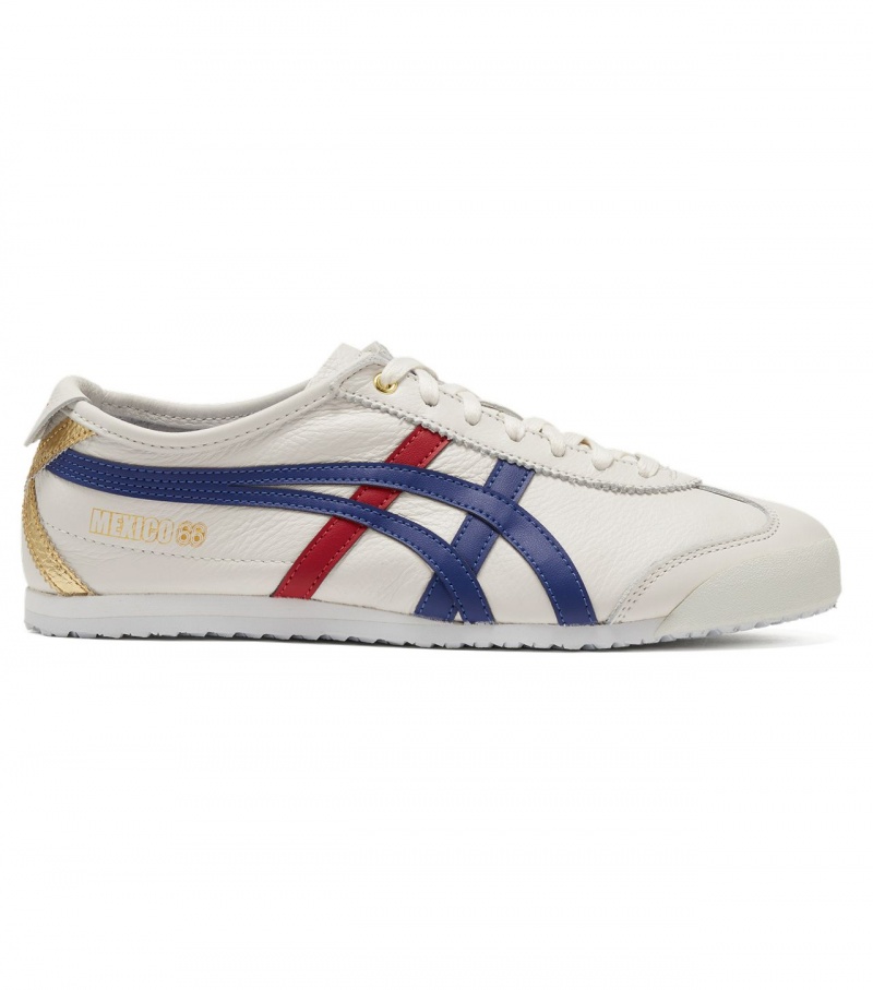 Men\'s Onitsuka Tiger Mexico 66 Mexico 66 White / Dark Blue | 72610-BZOX