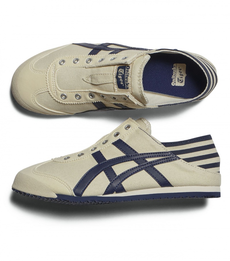 Men's Onitsuka Tiger Mexico 66 Paraty Mexico 66 Beige / Navy | 58936-MZIE