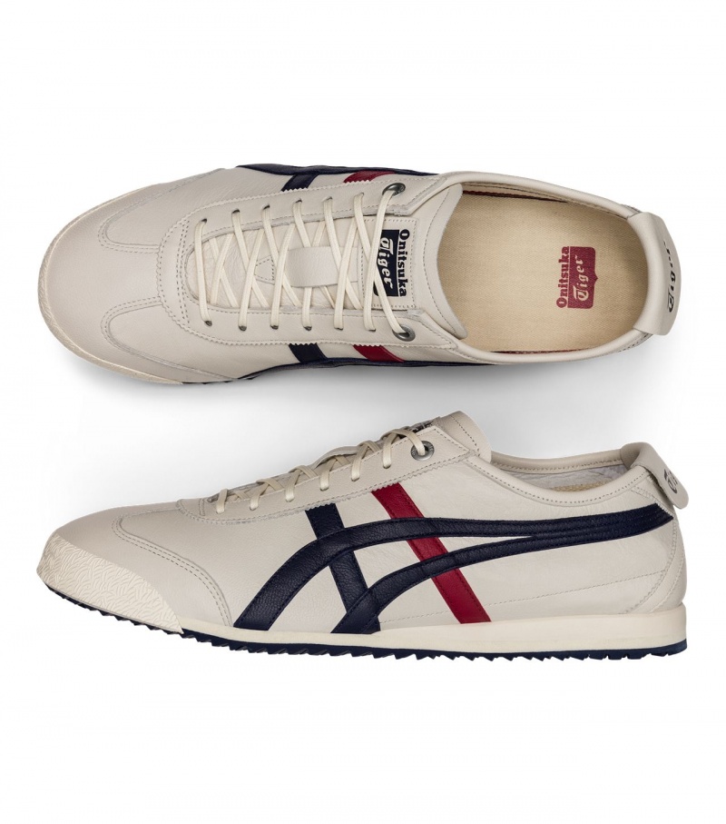 Men's Onitsuka Tiger Mexico 66 Sd Mexico 66 Cream / Navy | 17640-PUSC