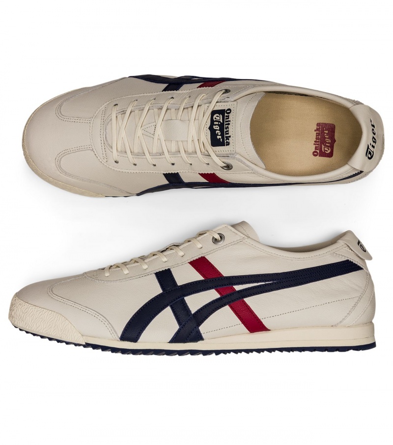 Men's Onitsuka Tiger Mexico 66 Sd Mexico 66 Cream / Navy | 17640-PUSC