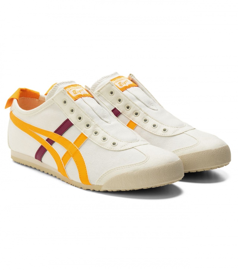 Men's Onitsuka Tiger Mexico 66 Slip-On Mexico 66 Cream / Orange | 64319-YQFI