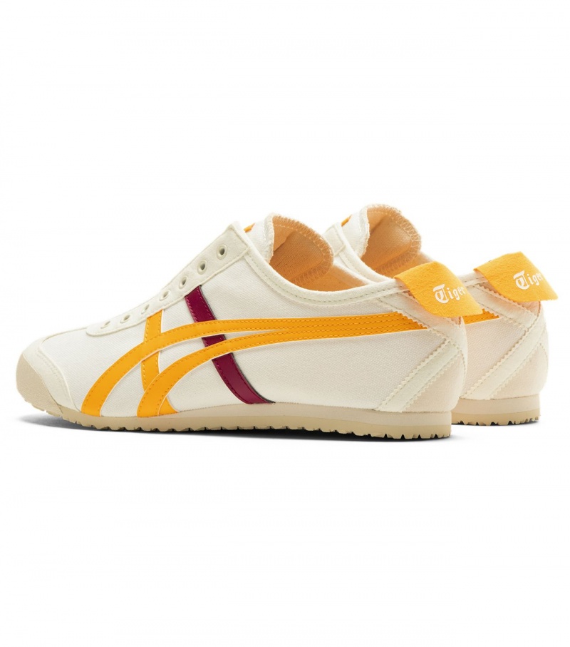 Men's Onitsuka Tiger Mexico 66 Slip-On Mexico 66 Cream / Orange | 64319-YQFI