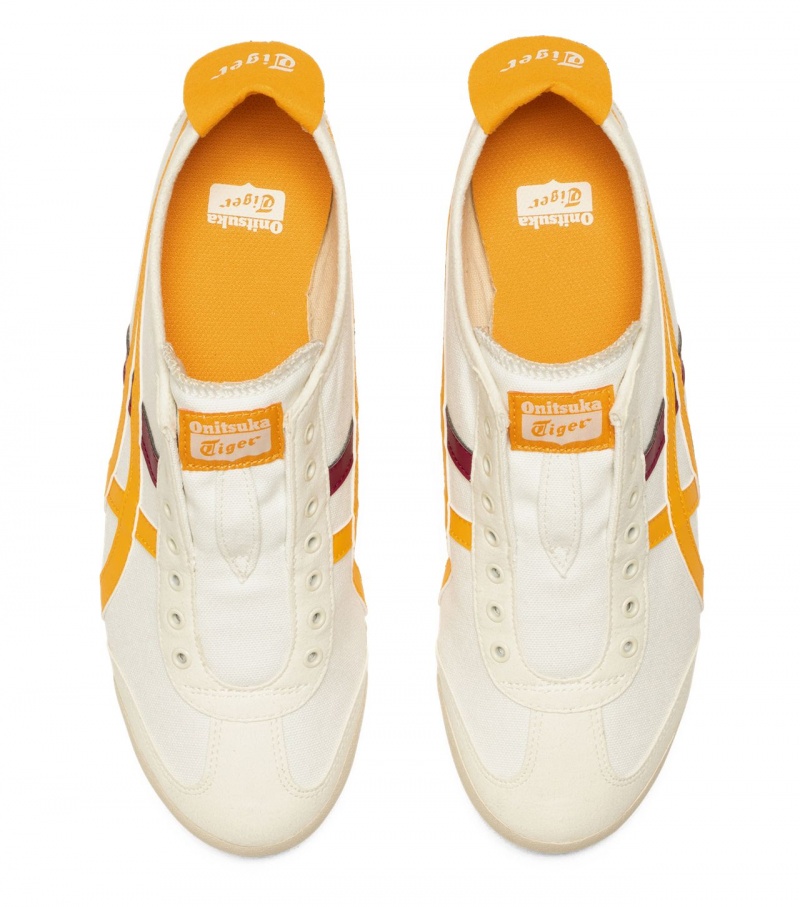 Men's Onitsuka Tiger Mexico 66 Slip-On Mexico 66 Cream / Orange | 64319-YQFI