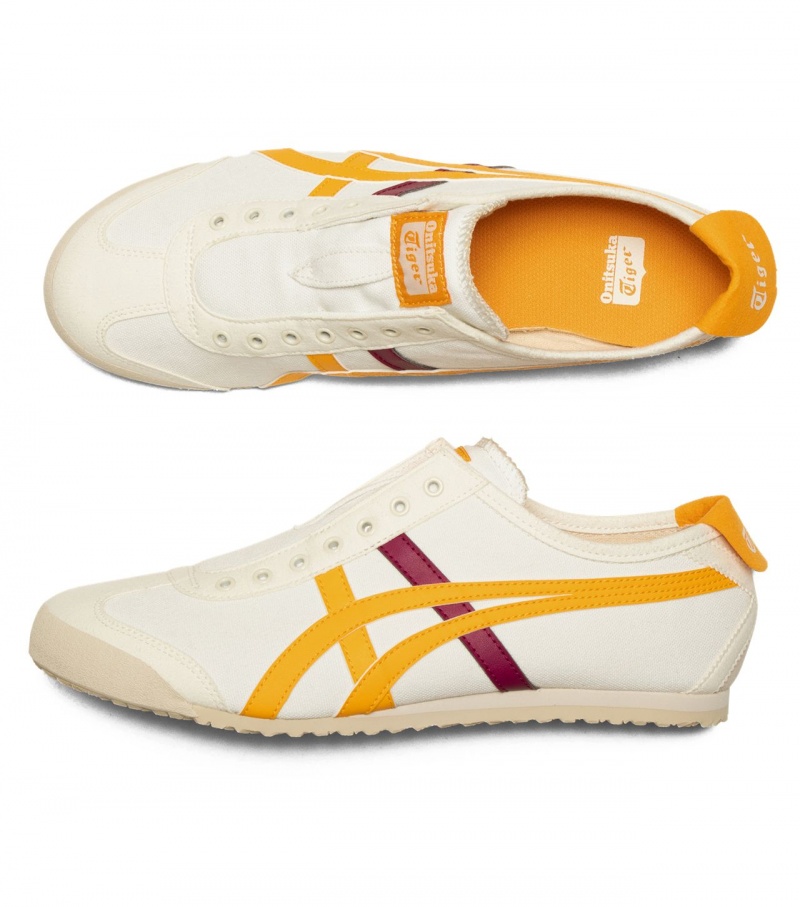 Men's Onitsuka Tiger Mexico 66 Slip-On Mexico 66 Cream / Orange | 64319-YQFI