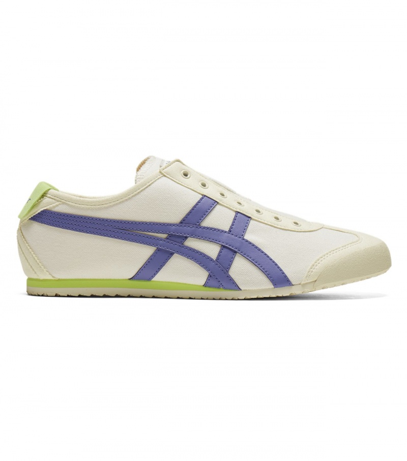 Men\'s Onitsuka Tiger Mexico 66 Slip-On Mexico 66 Cream / Blue | 97543-EVDY