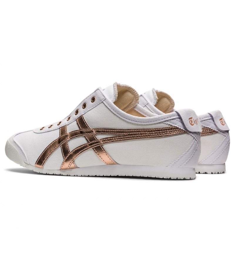 Men's Onitsuka Tiger Mexico 66 Slip-On Mexico 66 White / Rose Gold | 89421-DOTA