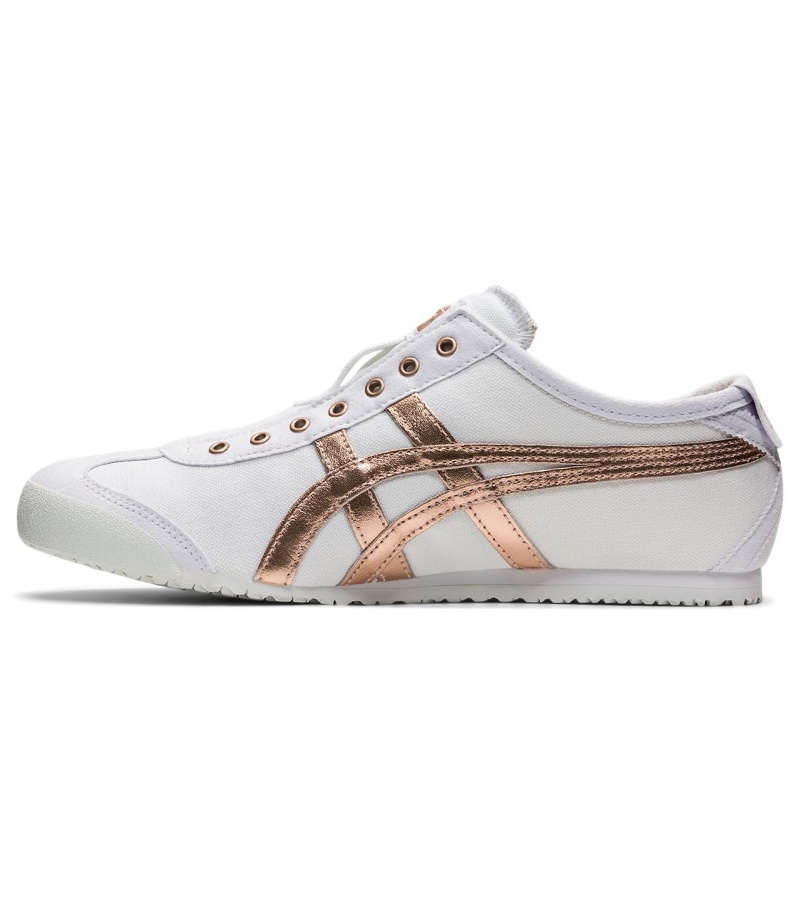 Men's Onitsuka Tiger Mexico 66 Slip-On Mexico 66 White / Rose Gold | 89421-DOTA