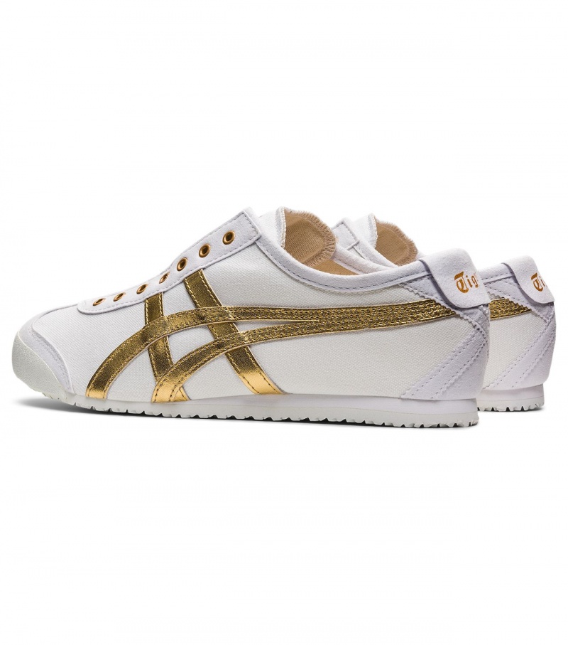 Men's Onitsuka Tiger Mexico 66 Slip-On Mexico 66 White / Gold | 20351-PTCO