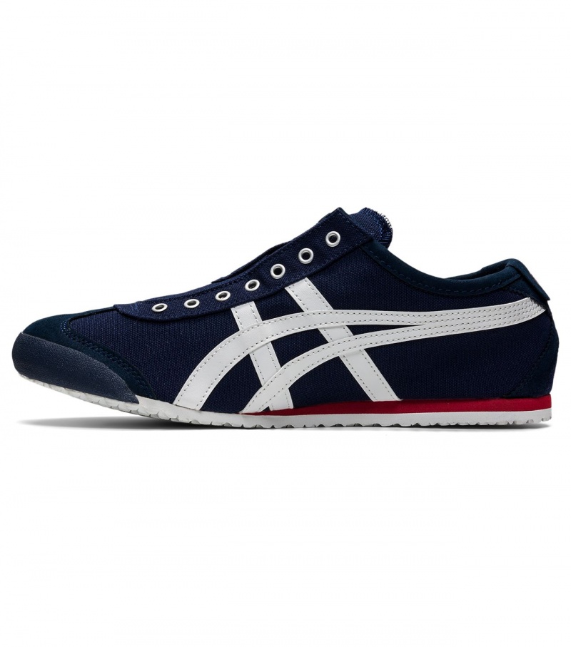 Men's Onitsuka Tiger Mexico 66 Slip-On Mexico 66 Navy / White | 75234-QPMY