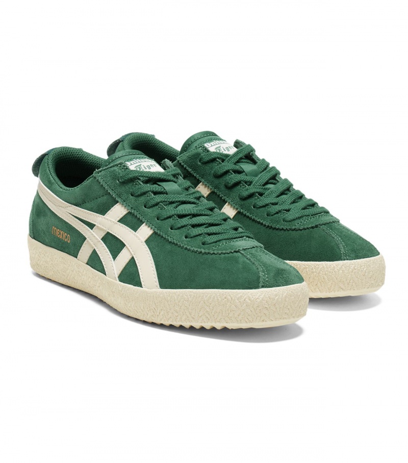 Men's Onitsuka Tiger Mexico Delegation Low Tops Deep Green / Cream | 09485-UAOP