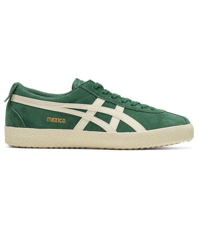 Men\'s Onitsuka Tiger Mexico Delegation Low Tops Deep Green / Cream | 09485-UAOP