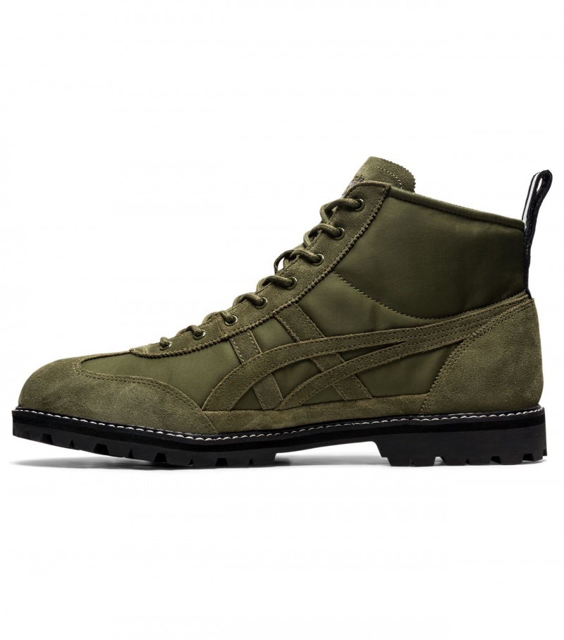 Men's Onitsuka Tiger Mexico Rinkan High Tops Brown Green / Brown Green | 43806-ZBLM